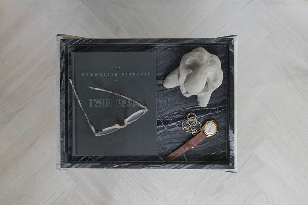 Mette Ditmer Marble tray iso musta marmori - sisustus ja tarjottimet Spazio