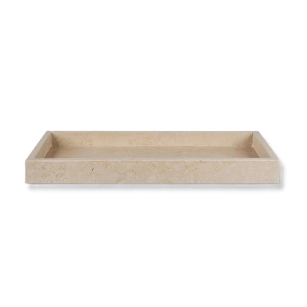 Mette Ditmer Marble Deco tray marmori tarjotin beige - kylpyhuonetarvikkeet ja sisustus Spazio