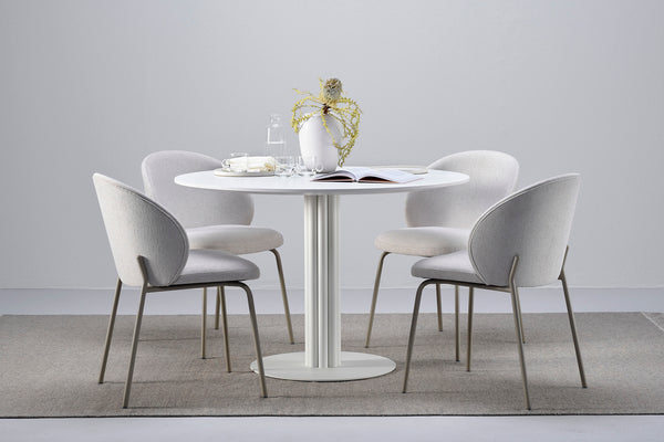 Muoto Collection Primus ruokapöytä, 90 cm, valkoinen laminaatti -Ruokapöydät Spazio
