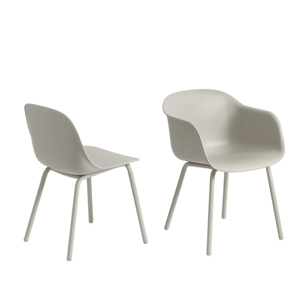 Muuto Fiber Outdoor side chair terassituoliharmaa - terassituolit Spazio