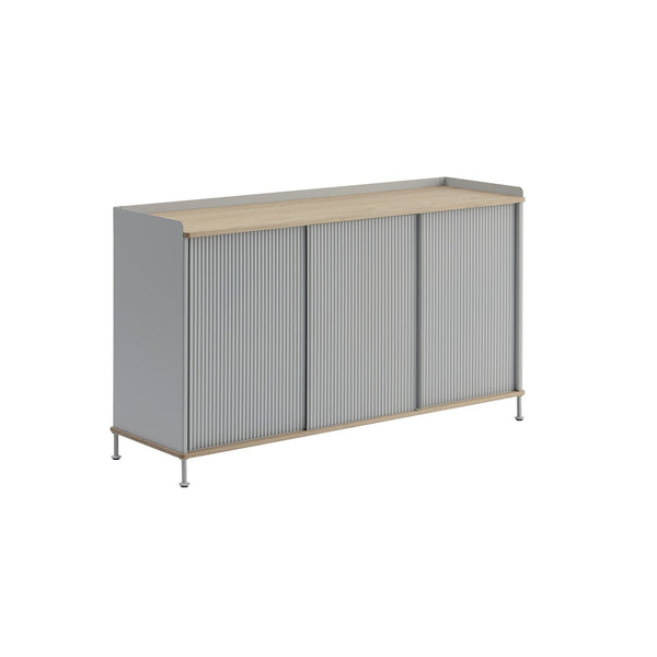 Muuto Enfold senkki 148 cm harmaa tammi - Säilytyskalusteet Spazio