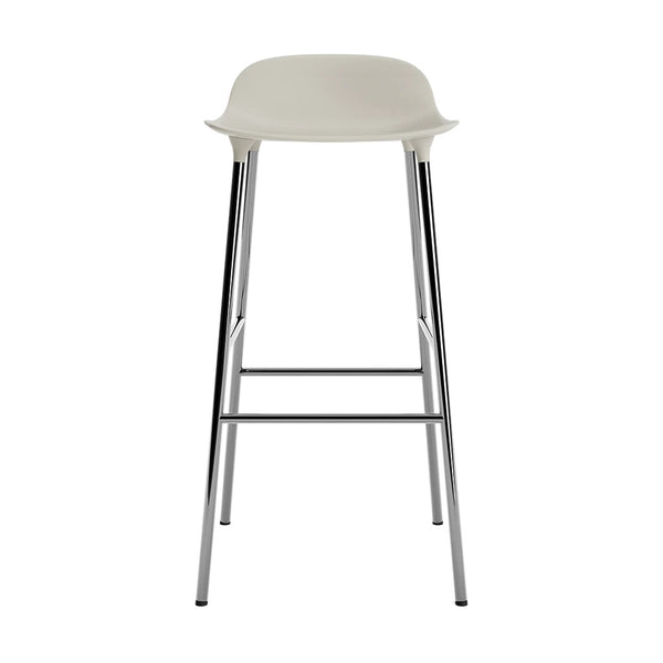 Normann Copenhagen, Form, baarituoli, 75 cm, kromi, vaalean harmaa - Tuolit Spazio