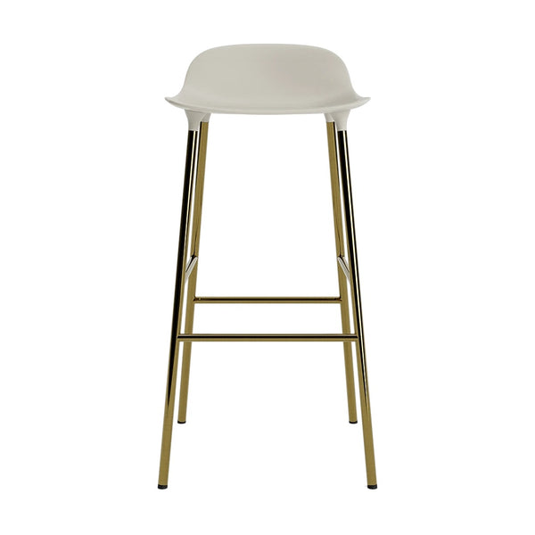 Normann Copenhagen, Form, baarituoli, 75 cm, messinki, vaalean harmaa - Tuolit Spazio