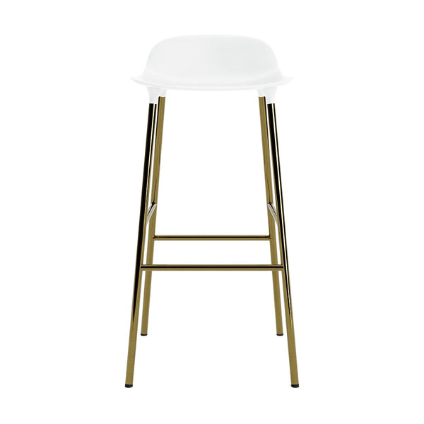 Normann Copenhagen, Form, baarituoli, 75 cm, messinki, valkoinen - Tuolit Spazio