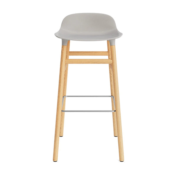 Normann Copenhagen, Form, baarituoli, 75 cm, tammi, lämmin harmaa - Tuolit Spazio