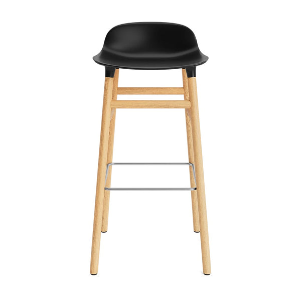 Normann Copenhagen, Form, baarituoli, 75 cm, tammi, musta - Tuolit Spazio