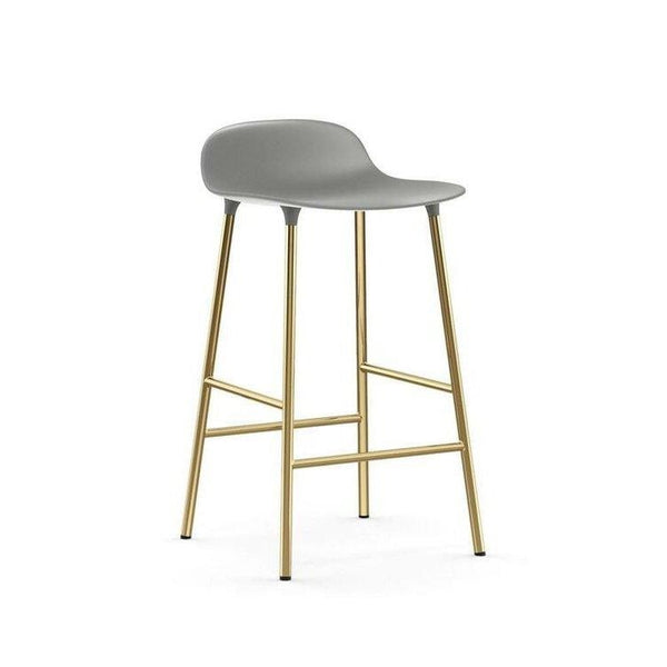 Normann Copenhagen, Form-baarituoli, harmaa, messinki - Tuolit Spazio