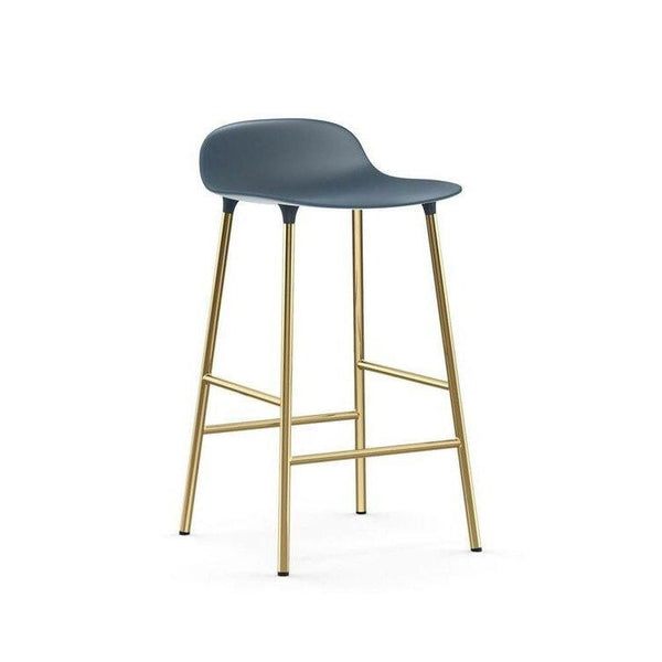 Normann Copenhagen, Form baarituoli, sininen, messinki - Tuolit Spazio