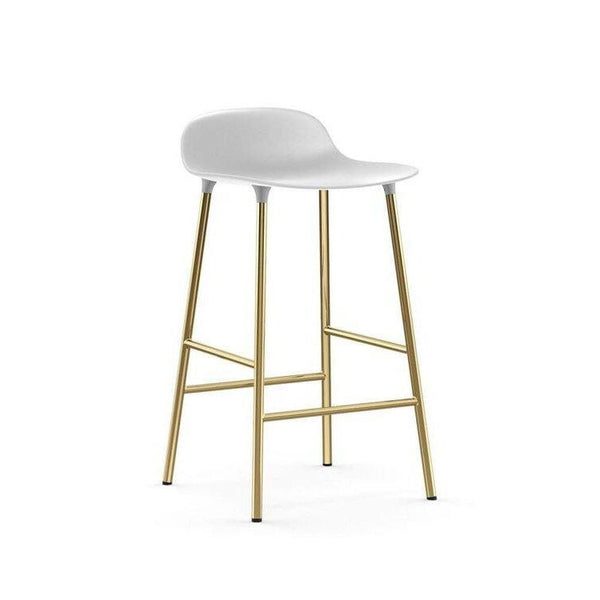 Normann Copenhagen, Form baarituoli, valkoinen, messinki - Tuolit Spazio