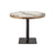 Ribot Keramik Bistrot pöytä, halkaisija 99 cm, alabastro keraaminen kansi, musta jalkasarja - Spazio