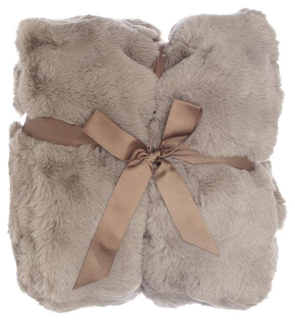 Skinnwille Misty Torkkupeitto taupe - päiväpeitot ja viltit Spazio
