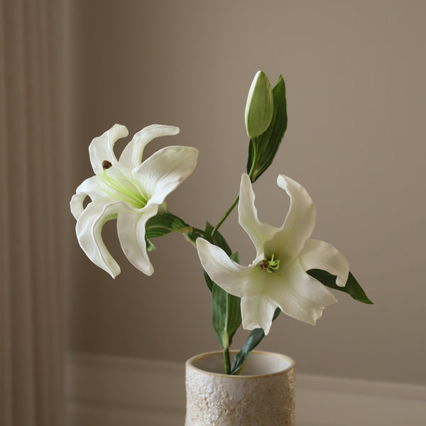 Botané valkoinen lilja tekokukka 60 cm - tekokukat Spazio