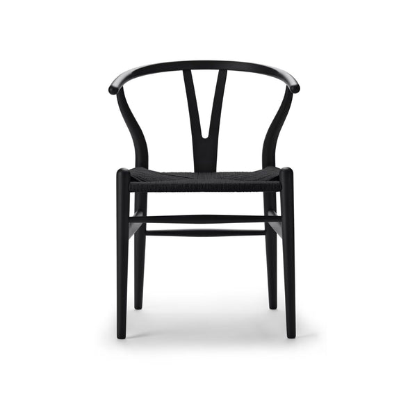 Carl Hansen & Son CH24 Wishbone tuoli soft musta pyökki musta paperinaru - tuolit Spazio