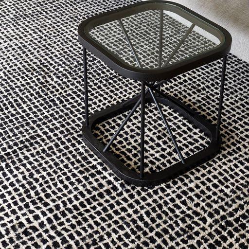 Grid matto, 140 x 200 valkoinen/musta - Spazio