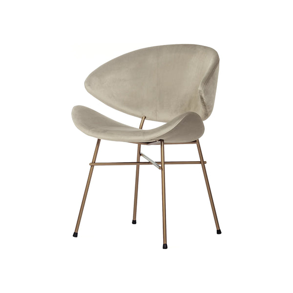 Iker Cheri tuoli, Velours beige, kupari jalka - Tuolit Spazio