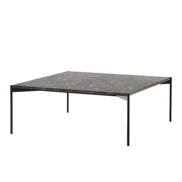 Adea, Plateau sohvapöytä, 90x90, mustanruskea marmori, Sohvapöydät Spazio