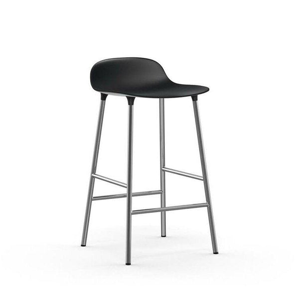 Normann Copenhagen, Form-baarituoli, musta, kromi - Tuolit Spazio