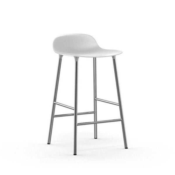 Normann Copenhagen, Form baarituoli, valkoinen, kromi - Tuolit Spazio 