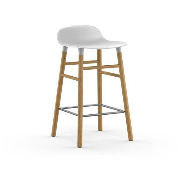 Normann Copenhagen, Form baarituoli, valkoinen, tammi - Tuolit Spazio